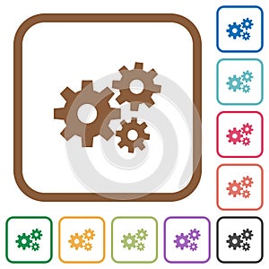 Gears simple icons