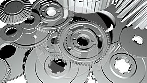 Gears Turning (3D Animation)