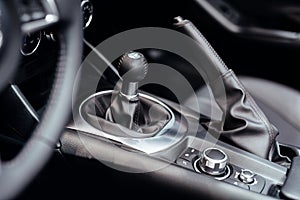 Gearshift inside car