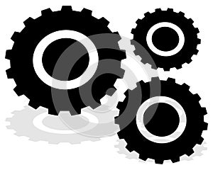 Gearwheel, gear icon. Settings, configuration, development photo