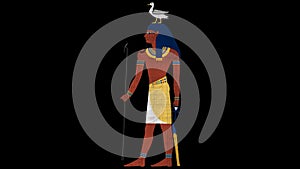 Geb Egyptian god of the Earth in Alpha Channel