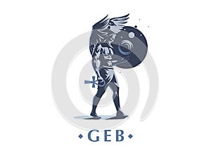 Geb, egyptian god of the Earth. Vector.