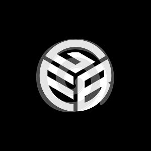 GEB letter logo design on black background. GEB creative initials letter logo concept. GEB letter design