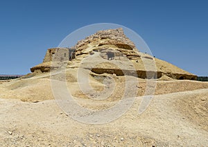 Gebel Al Mawta, the `Mountain of the Dead`, in Siwa Oasis, Egypt.