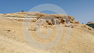 Gebel Al Mawta, the `Mountain of the Dead`, in Siwa Oasis, Egypt.