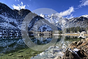 Mountain lake in the Alps.