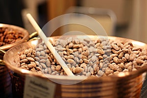 Gebrannte Mandeln - Fried almonds in sugar - typical German sweetness.