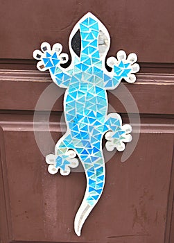 Gecko on the door