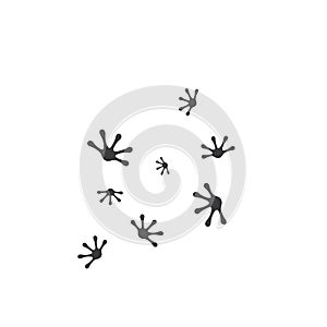 Gecko foot print  vector icon illustration