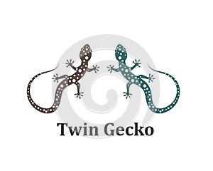 Gecko logo vector icon illustration