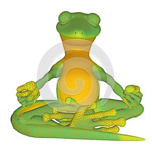 Gecko meditating