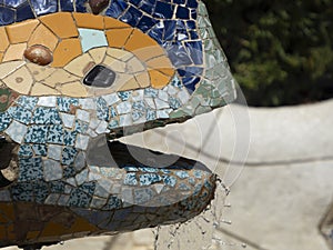 gecko mosaic fountain barcelona park guell spain gaudi masterpiece