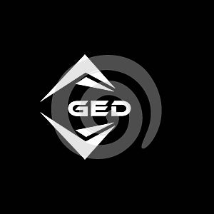 GED abstract technology logo design on Black background. GED creative initials letter logo concept
