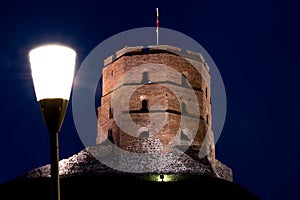 Gediminas castle light