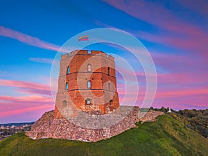 Gediminas castle tower in Vilnius, Capital of Lithuania