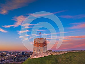 Gediminas castle tower in Vilnius, Capital of Lithuania