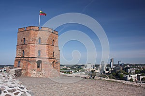 Gediminas Tower on Castle Hill in Vilnius