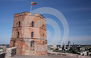Gediminas Tower on Castle Hill in Vilnius