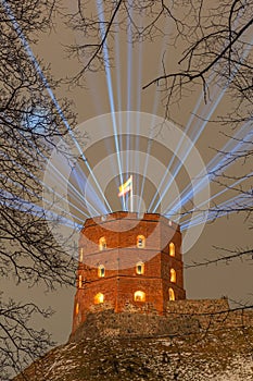 Gediminas Tower or Castle, the remaining part of the Upper Medieval Castle in Vilnius