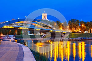 Gediminas Tower and Mindaugas Bridge, Vilnius