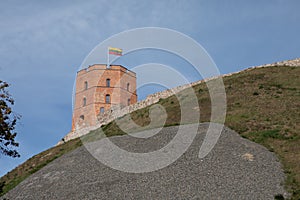 Gediminas` Tower, the remaining part of the Upper Castle in Vilnius, Lithuania