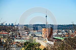 Gediminas tower in Vilnius in a beautiful spring day