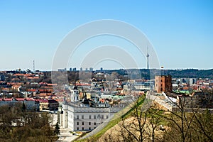 Gediminas tower in Vilnius in a beautiful spring day