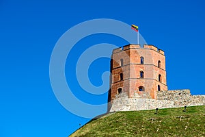 Gediminas tower in Vilnius in beautiful spring day, Lithuania