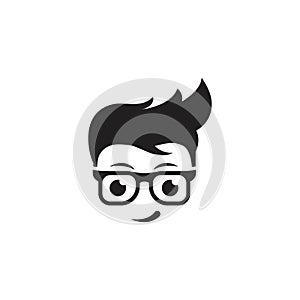 Geek Boy Vector icon design