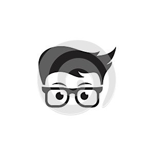 Geek Boy Vector icon design