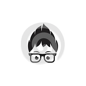 Geek Boy Vector icon design