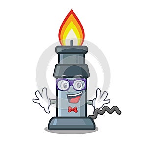 Geek bunsen burner in the mascot shape