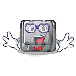 Geek button A in the cartoon shape