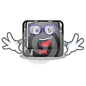 Geek button end in the shape character