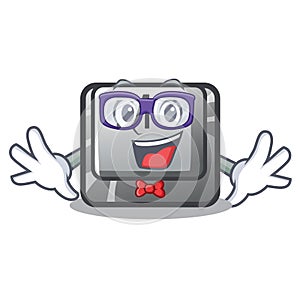 Geek button M in the character shape