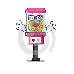 Geek candy vending machine in a cartoon