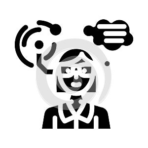 geek chic tech enthusiast glyph icon vector illustration photo