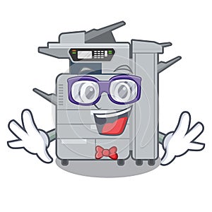 Geek copier machine isolated in the cartoon