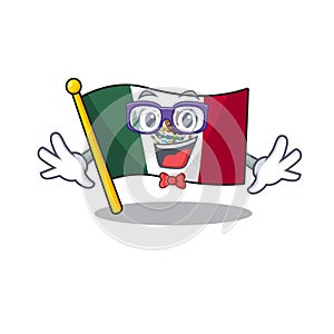 Geek flag mexico character in mascot shaped
