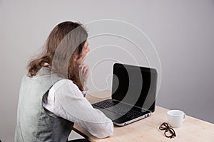 Geek guy is learning new technologies, programming, and computer modeling.