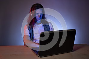 Geek guy is learning new technologies, programming, and computer modeling.