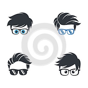 Geek logo template vector icon