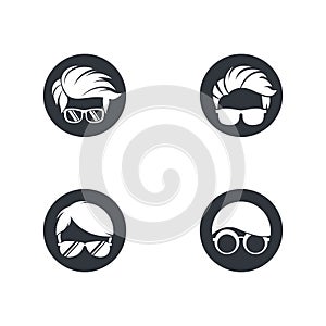 Geek logo template vector icon