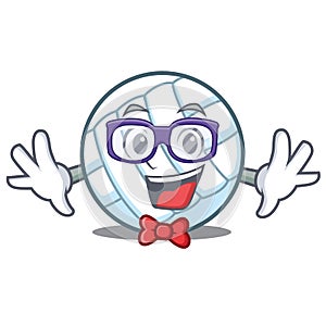 Geek volley ball character cartoon