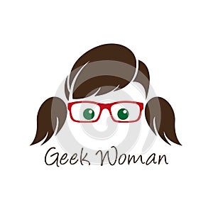 Geek woman photo