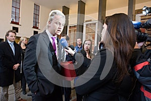 Geert Wilders campaigning