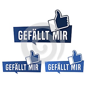GefÃÂ¤llt mir Button - Thumb Up Button