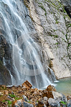 Gega waterfall in the Caucasus mountains in Abkhazia