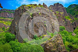 Geghard canyon and monastery, central Armenia