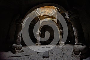 GEGHARD MONASTERY, ARMENIA - AUGUST 04, 2017: Geghard Monastery